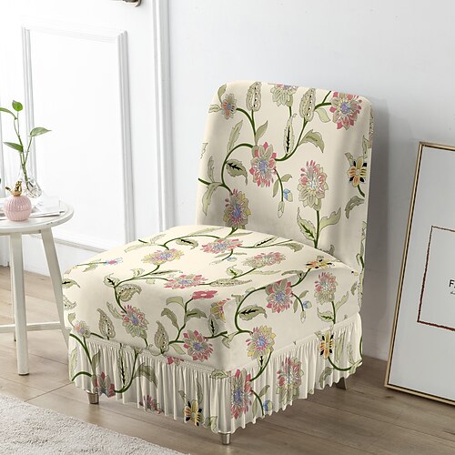 1 Stuhlbezug mit Streifenmuster, Stretch-Spandex-Schonbezug mit Gummiband, Möbelschutz für Esszimmer, Hochzeit, Bankett und Heimdekoration Image