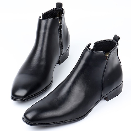 Chelsea-Stiefel für Herren, Business-Casual-Stiefeletten zum Hineinschlüpfen für Büro und Alltag Image