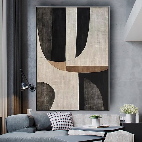 Mintura handgefertigte abstrakte Ölgemälde auf Leinwand, moderne Wandkunst, Raumdekoration, Bild für die Inneneinrichtung, gerolltes, rahmenloses, ungedehntes Gemälde Image