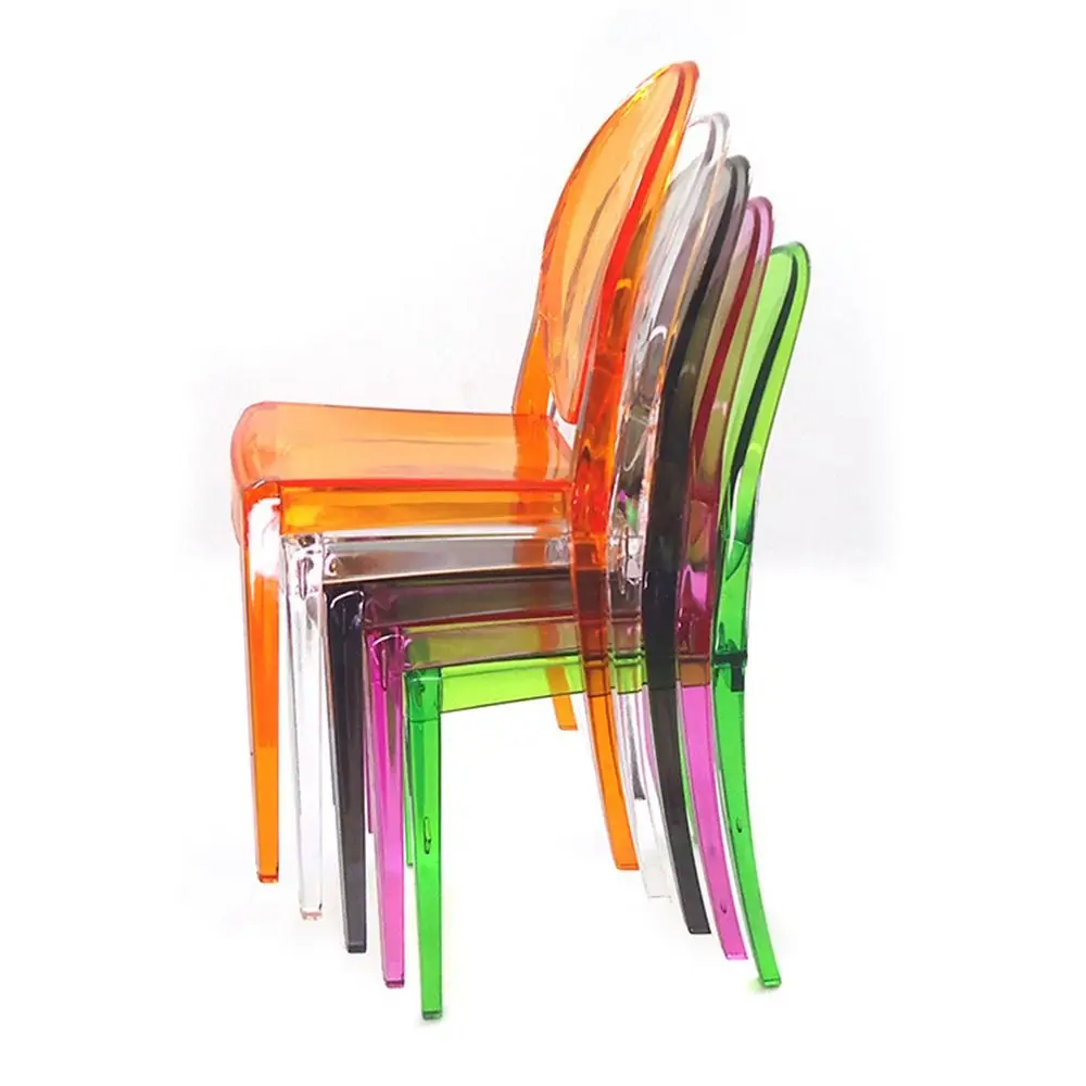 1/6 Maßstab Puppenhaus Freizeit Stuhl Mehrfarbige Kunststoff Miniatur Möbel Foto Requisiten Puppe Zubehör Mini Rückenlehne Stuhl