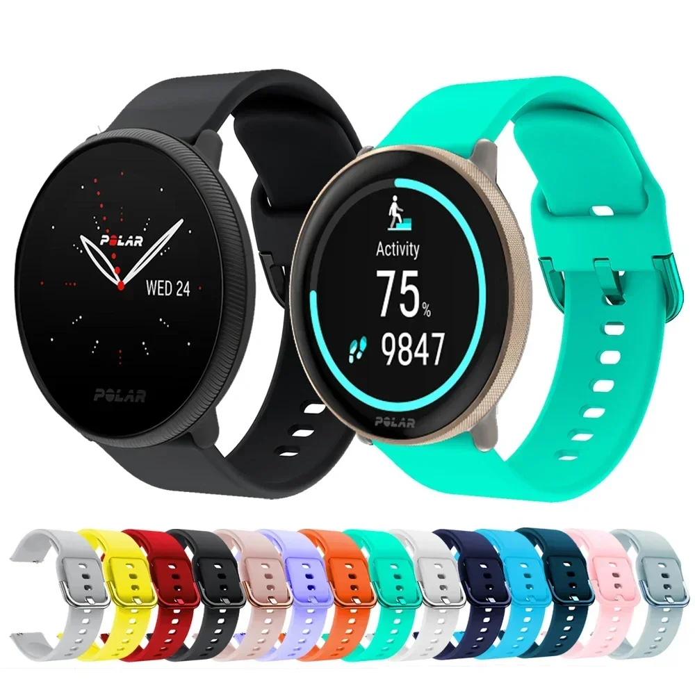 20 22 mm Silikonarmband für Polar Ignite 3 2/Vantage M M2 V3 SmartWatch Band für Polar Unite/Grit X Pro/Pacer Soft-Handgelenkband Image