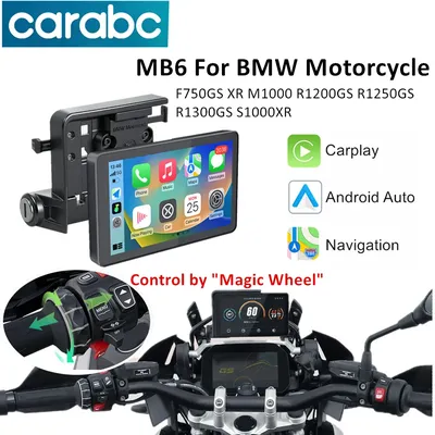 CARABC 6" MB6 Motorcycle Navigation Wireless Carplay Android Auto For BMW F750GS XR M1000 R1200GS R1250GS R1300GS S1000XR