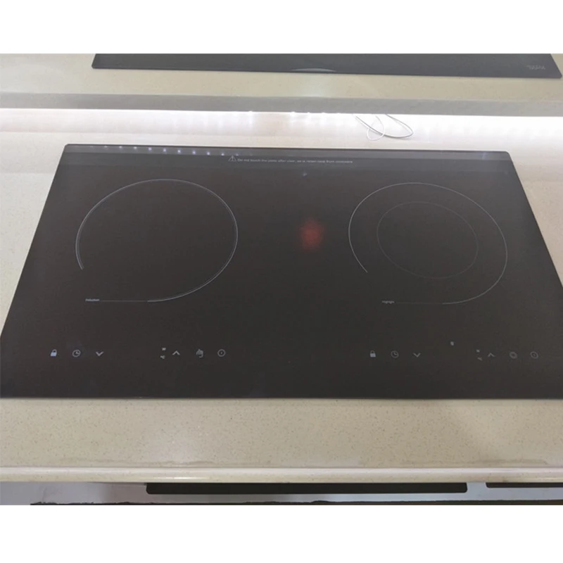 Küche 2-Ringe Keramikherd Induktionsherd Doppelter Elektroherd Kochfeld Heizung Herd Elektroherd Vertikale Kochplatte Image