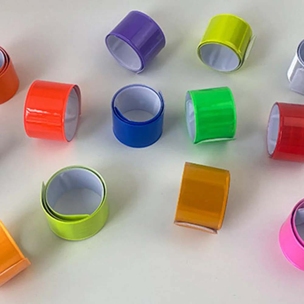 Reflektierende Streifen, PVC-Schnapparmband für Nachtlauf, Radfahren, Sicherheitsarmband mit hellem reflektierendem Material Image