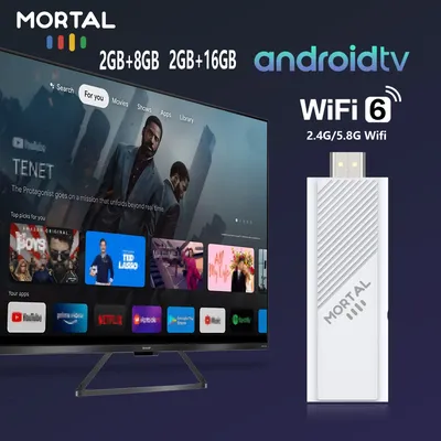Factory direct Android TV Stick Allwinner H313 with 4K HDR, 2.4G 5G Wi-Fi 6, 8GB RAM, 16GB storage, Google Voice Remote, Q8S