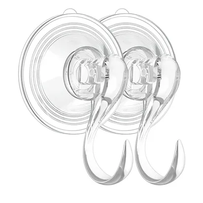 1-5pcs Suction Cup Hook Transparent Reusable Heavy Duty Vacuum Suction Cup Window Glass Wall Hooks Towel Hangers for Kitchen Ba