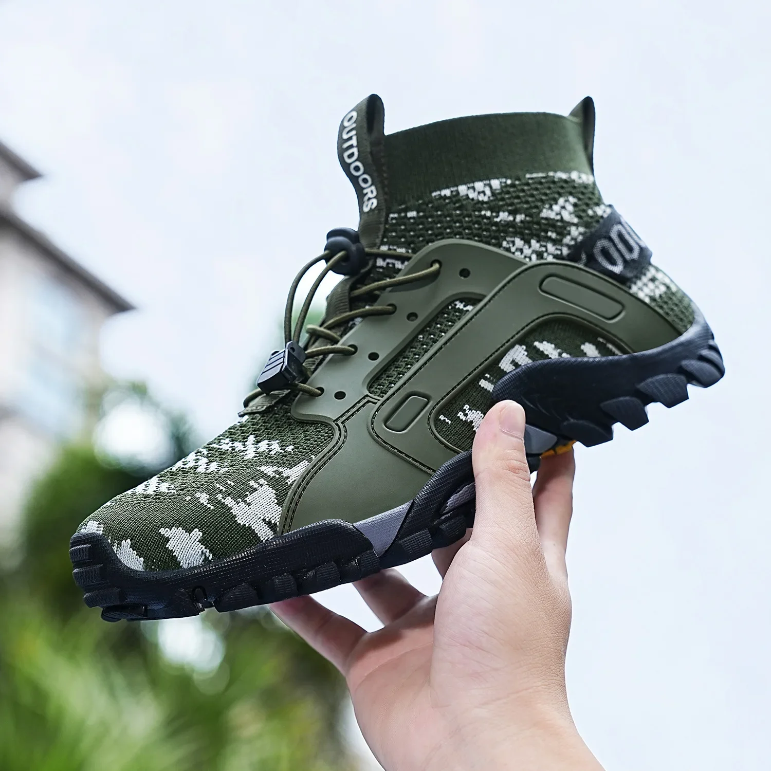 Unisex Turnschuhe High-Top Barfuß Upstream Wasser Schuhe Männer Frauen Outdoor Klettern Schuhe Hohe Elastische Atmungsaktive Wandern Männlich Image