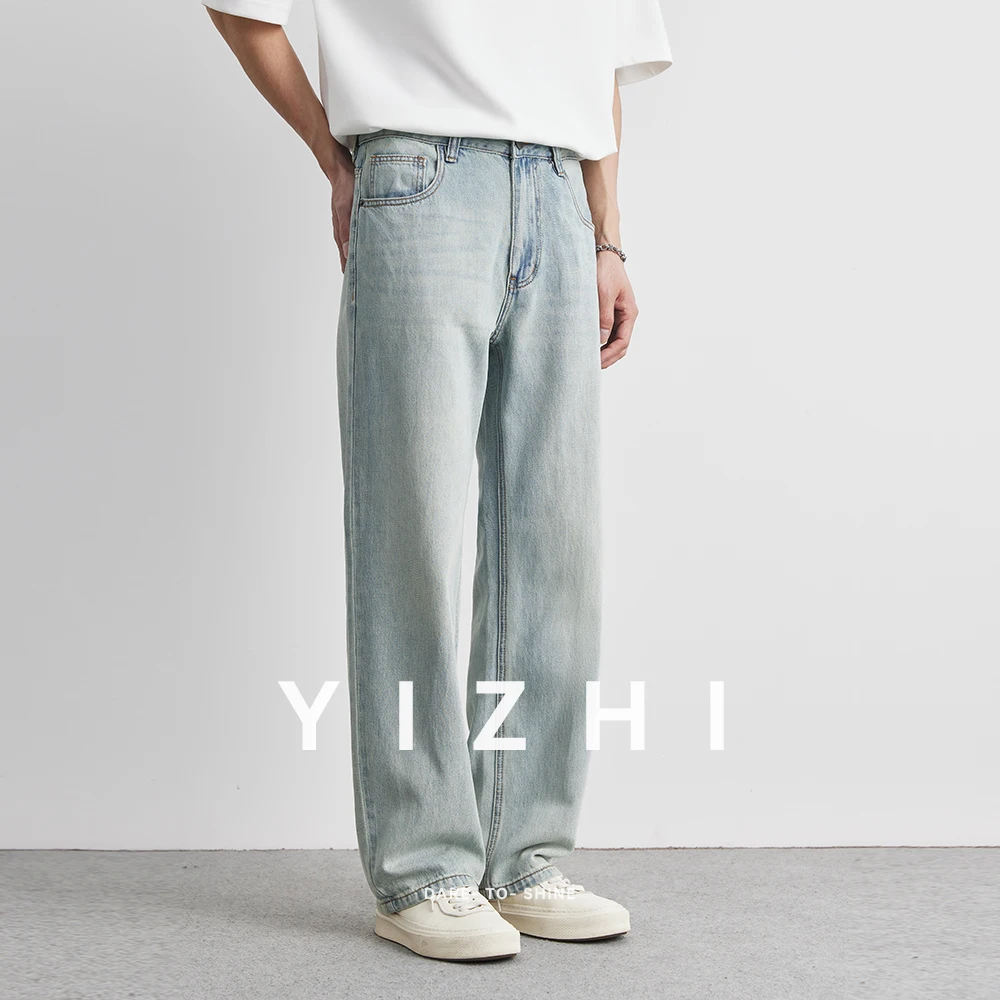 Lyocell Gerade Jeans Sommer 2022, neue Dünne Retro Lose Lässige Mode Breite Hosen Gerade Hosen Große Größe Jeans 25-36