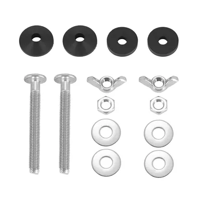 2 Pack Toilet Tank To Bowl Bolt Kits Cistern Bolts Kit,Stainless Steel Toilet Pan Fixing Fitting With Double Gaskets