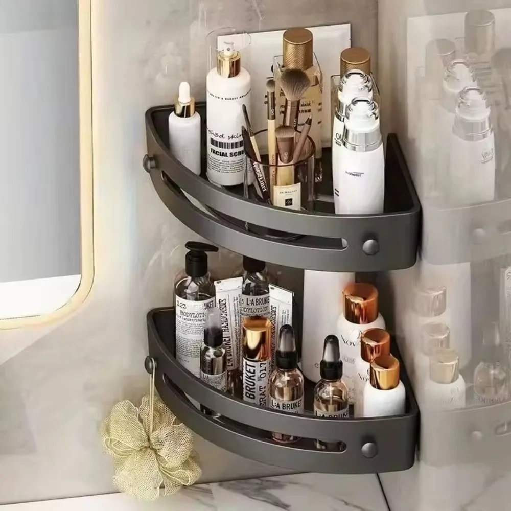 Bad Lagerung Rack Nicht Bohren Rack Wand Montiert Ecke Rack Dusche Rack Bad Shampoo Lagerung Container Entwässerung Rack