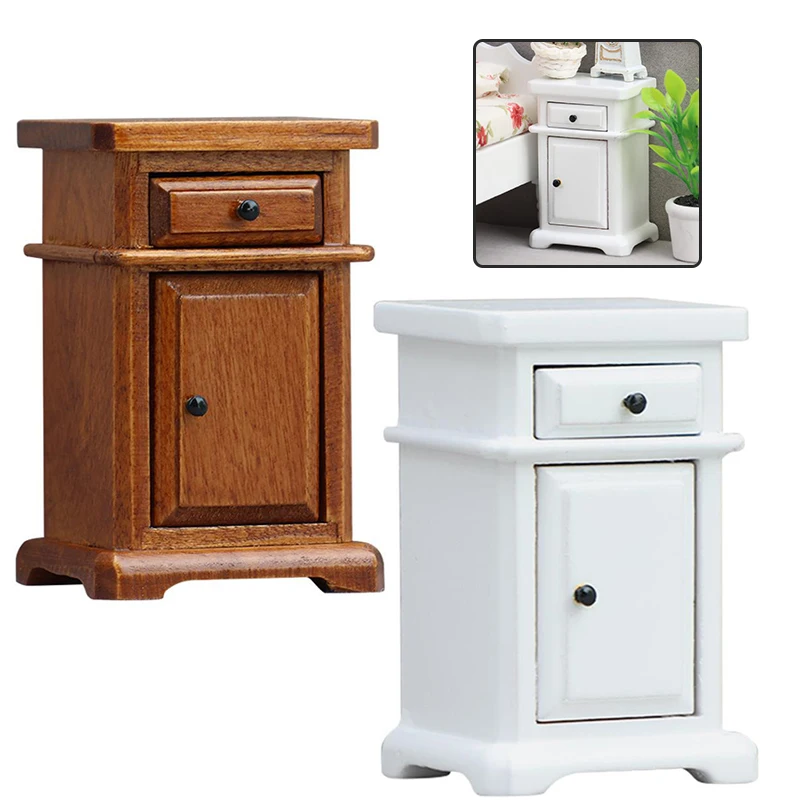 1 Stücke 1:12 Puppenhaus Miniatur Schlafzimmer Nachttisch Möbel Hause Modell Dekor Spielzeug Puppenhaus Zubehör