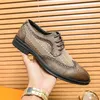 Sommer Männer Business Kleid Schuhe spitzen Mesh atmungsaktive lässige Lederschuhe schnüren Business Block Schuhe Größen 38-46 Herren Schuhe