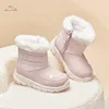 Dave Bella Winter Kinder Stiefel Für Kleine Mädchen Mode Mädchen Rosa Stiefel Plüsch Fell Warme Baumwolle Kind Schuhe DB 4242055