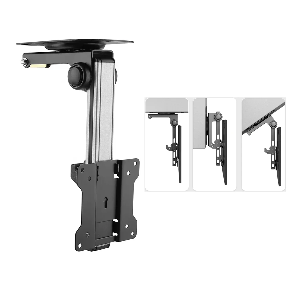 17"-27" RV TV-Bildschirm-Aufhänger, TV-Deckenhalterung, drehbar, zusammenklappbar, einziehbar, für Fernseher unter dem Schrank, hochtes Dach, Wohnmobil, Boote Image