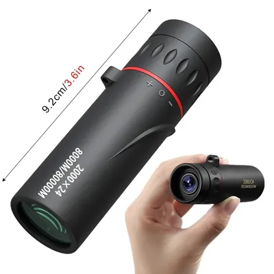 2000x24 HD Monocular Telescope Phone Telescope Outdoor Mini Portable Zoom Telescope Clip Tripod Camping Birdwatching Telescopes