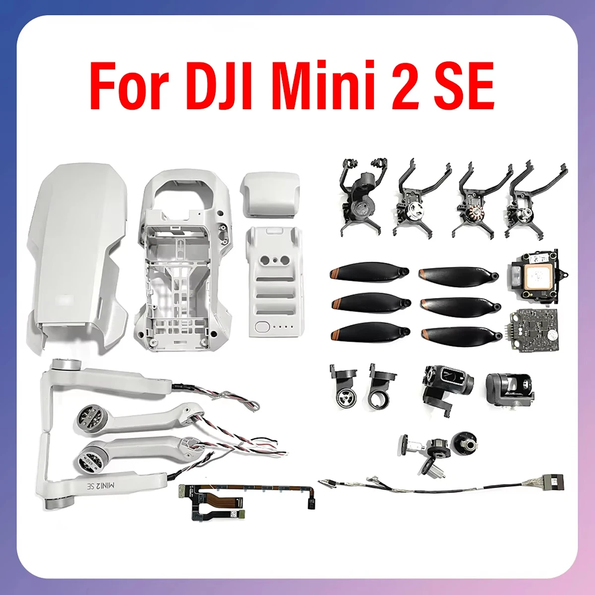 Original Mini2se Drohne oben Mitte unten Schalen links rechts vorne hinten Arm Batteriefachabdeckungen Achse Ersatzteile Flugzeug Image