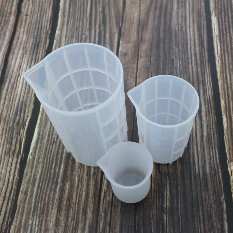 Misurini in silicone riutilizzabili per resina epossidica, antiscivolo, senza pulizia, 100 ml, 300 ml, 750 ml, strumenti di fornitura di resina