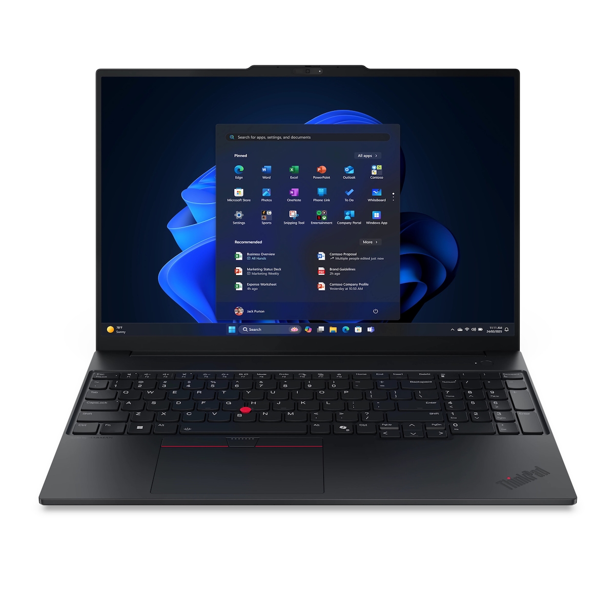 Lenovo ThinkPad E16 G3 (Black, 16" WUXGA, Intel® Core™ Ultra 5 225U, 16 GB RAM, 500 GB SSD) mit Windows 11 Pro & Office 2024 Pro Image