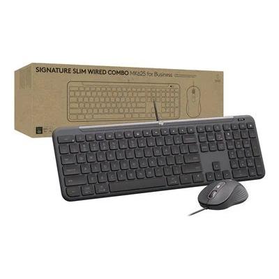 Logitech MK625 Signature Slim Wired Combo for Business, Brown Box