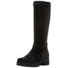 Stiefel GABOR "Gabor Stiefel Veloursleder/Microfaser", Damen, Gr. 40,5, schwarz, Veloursleder, Microfaser, casual, Schuhe