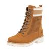Schnürstiefelette REMONTE "Remonte Stiefelette Veloursleder", Damen, Gr. 42, braun (braun, beige), Veloursleder, casual, Schuhe