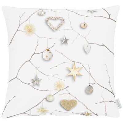 Kissenhülle APELT "3750", beige,weiß, B:46cm L:46cm, Polyester, Baumwolle, Polyester, Baumwolle, Kissenbezüge Image