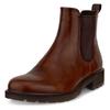 Chelseaboots ECCO "Metropole Vienna", Damen, Gr. 38, braun, Leder, klassisch, Schuhe, Stiefelette, Schlupfboots, Casual-Boots mit Stretcheinsätze
