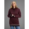 Schalkragenpullover KANGAROOS, Damen, Gr. 48/50, rot (bordeaux), Strick, Obermaterial: 50% Baumwolle, 50% Polyacryl, casual, lässig geschnitten lang, Langarm Rippbündchen, Pullover, mit hohem Schalkragen auch in großen Größen
