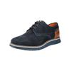 Schnürschuh BUGATTI "bugatti Halbschuhe Veloursleder", Herren, Gr. 44, blau (dunkelblau), Veloursleder, casual, Schuhe