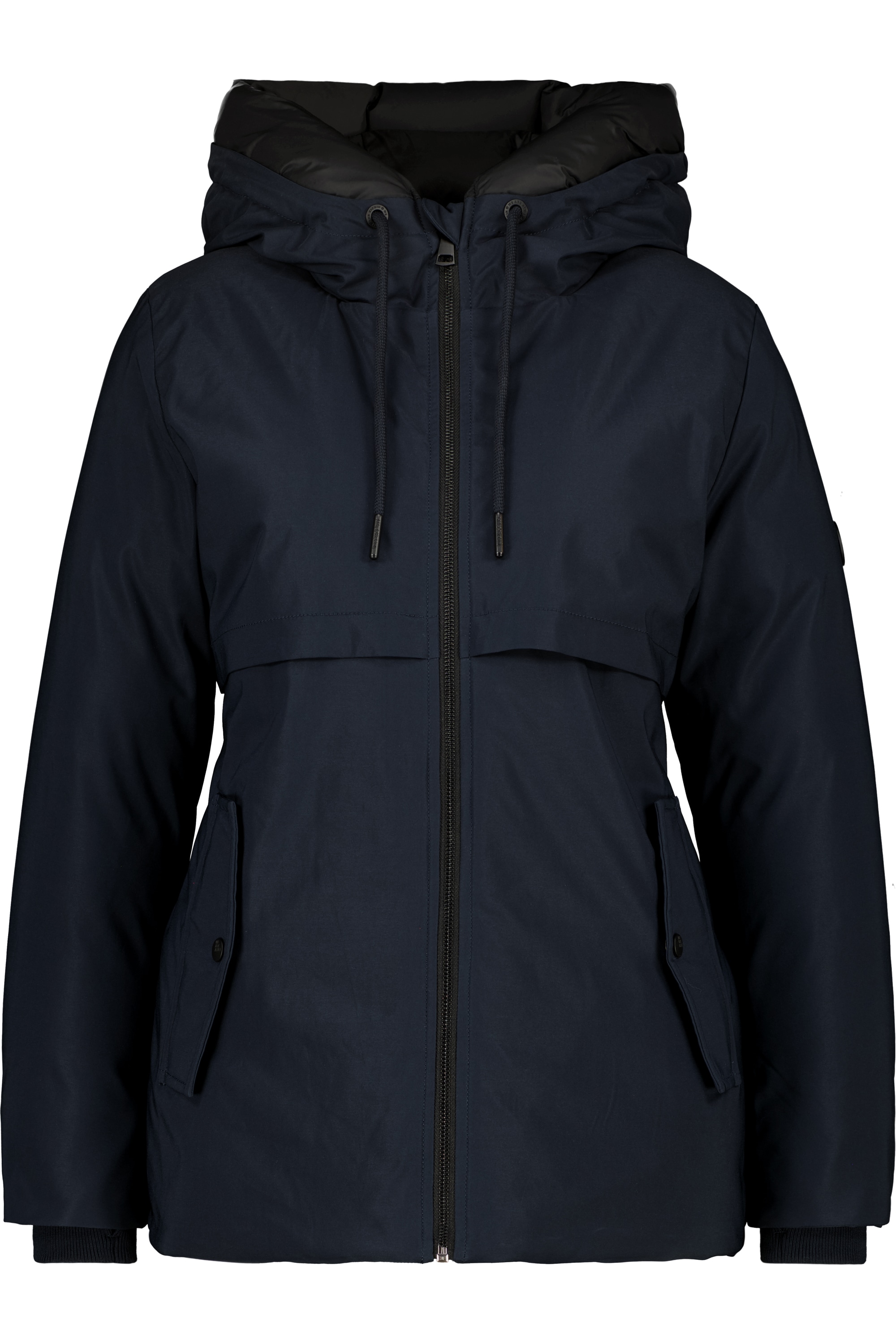 Winterjacke ALIFE & KICKIN "Damen CicelyAK A", Damen, Gr. M, blau (marine), 100% Polyester, Jacken, Kurze warme Damenwinterjacke mit gefütterter Kapuze Image