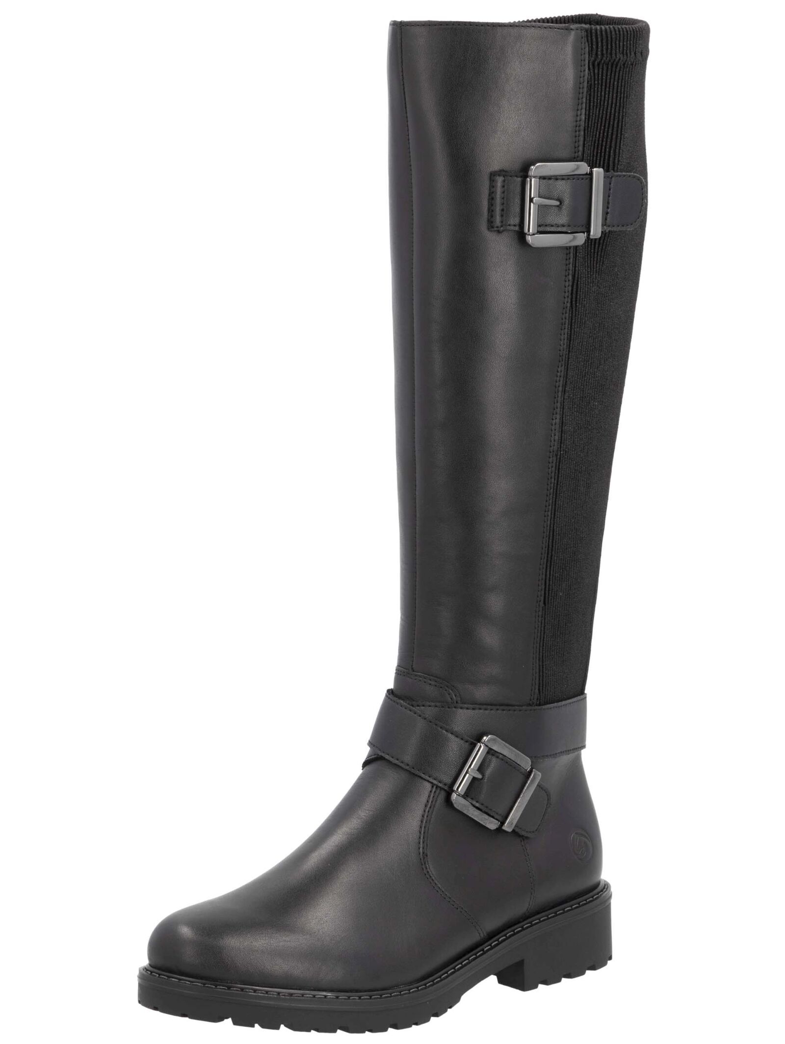 Stiefel REMONTE "Remonte Stiefel Glattleder", Damen, Gr. 39, schwarz, Glattleder, Casual, Schuhe