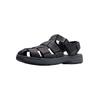 Sandale CLARKS "Clarks Sandalen Leder", Herren, Gr. 41,5, schwarz, Leder, casual, Schuhe