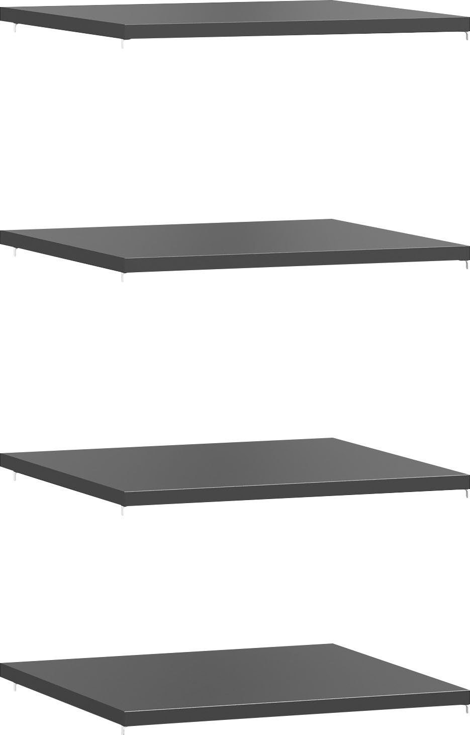 Einlegeboden "York Schlafen", grau (grau anthrazit), B:55,2cm H:2,2cm T:55cm, Spanplatte, SET ONE BY MUSTERRING, Einlegeböden, 4er-Set, anthrazit oder weiß, verschiedene Größen