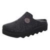 Pantoffel ROHDE "FOGGIA", Damen, Gr. 36, grau (anthrazit), Filz, meliert, klassisch, Schuhe, Hausschuh, Schlappen, Clog, Homeslipper mit Profilsohle