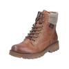 Schnürstiefelette RIEKER "Rieker Stiefelette Lederimitat/Textil", Damen, Gr. 42, braun (zimt), Lederimitat, Textil, casual, Schuhe