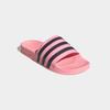 Badesandale ADIDAS ORIGINALS "ADILETTE", Gr. 42, glow pink, aurora schwarz, glow pink, Leder, sportlich, Schuhe