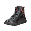 Schnürstiefelette MUSTANG SHOES "Mustang Shoes Stiefelette Lederimitat", Damen, Gr. 38, rot (schwarz, rot), Lederimitat, casual, Schuhe