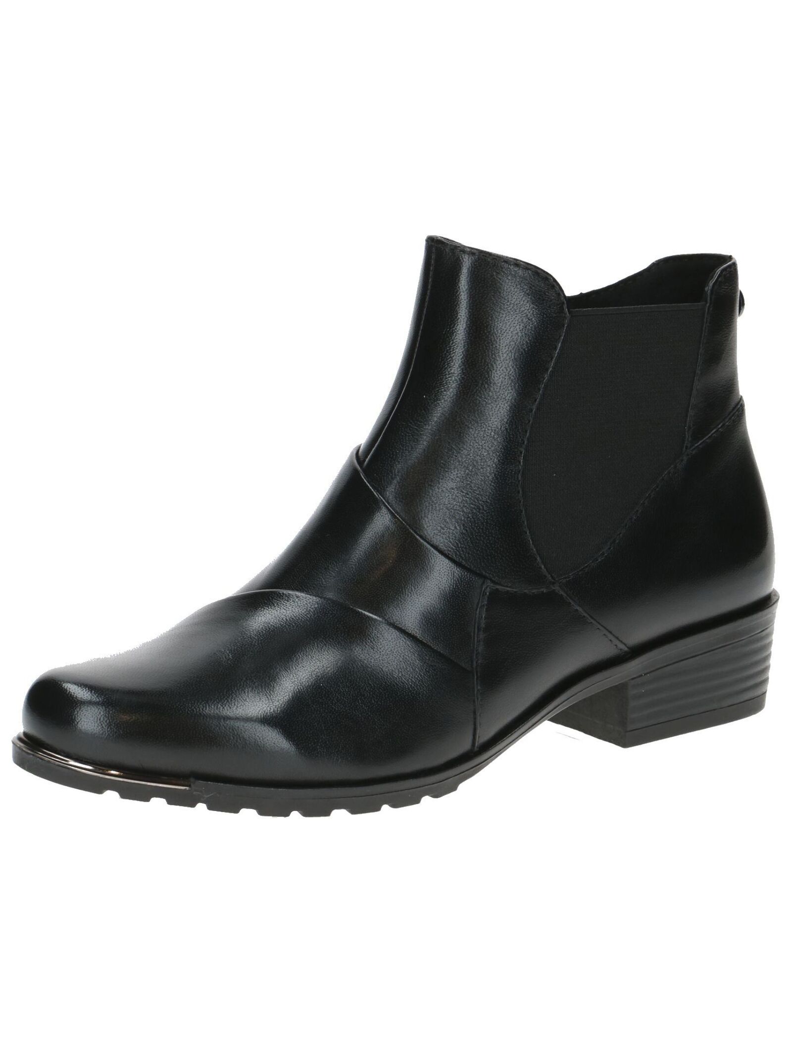 Stiefelette CAPRICE "Caprice Stiefelette Leder/Textil", Damen, Gr. 36, schwarz, Leder, Textil, Casual, Schuhe