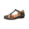 Keilsandalette PIKOLINOS "PIKOLINOS Sandalen Leder", Damen, Gr. 40, blau (navy), Leder, casual, Schuhe