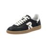 Sneaker RIEKER "Rieker Sneaker Glattleder", Damen, Gr. 39, schwarz (schwarz, weiß), Glattleder, casual, Schuhe