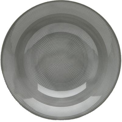 Pastateller VAN WELL "Jive, tiefer Teller 20 cm, 6 Stück", grau, H:4,5cm Ø:20cm, Porzellan, Speiseteller, dezentes Spiraldekor, spülmaschinen-und mikrowellengeeignet Image