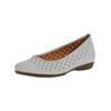 Ballerina GABOR "Gabor Ballerinas Leder", Damen, Gr. 40, weiß, Leder, casual, Schuhe