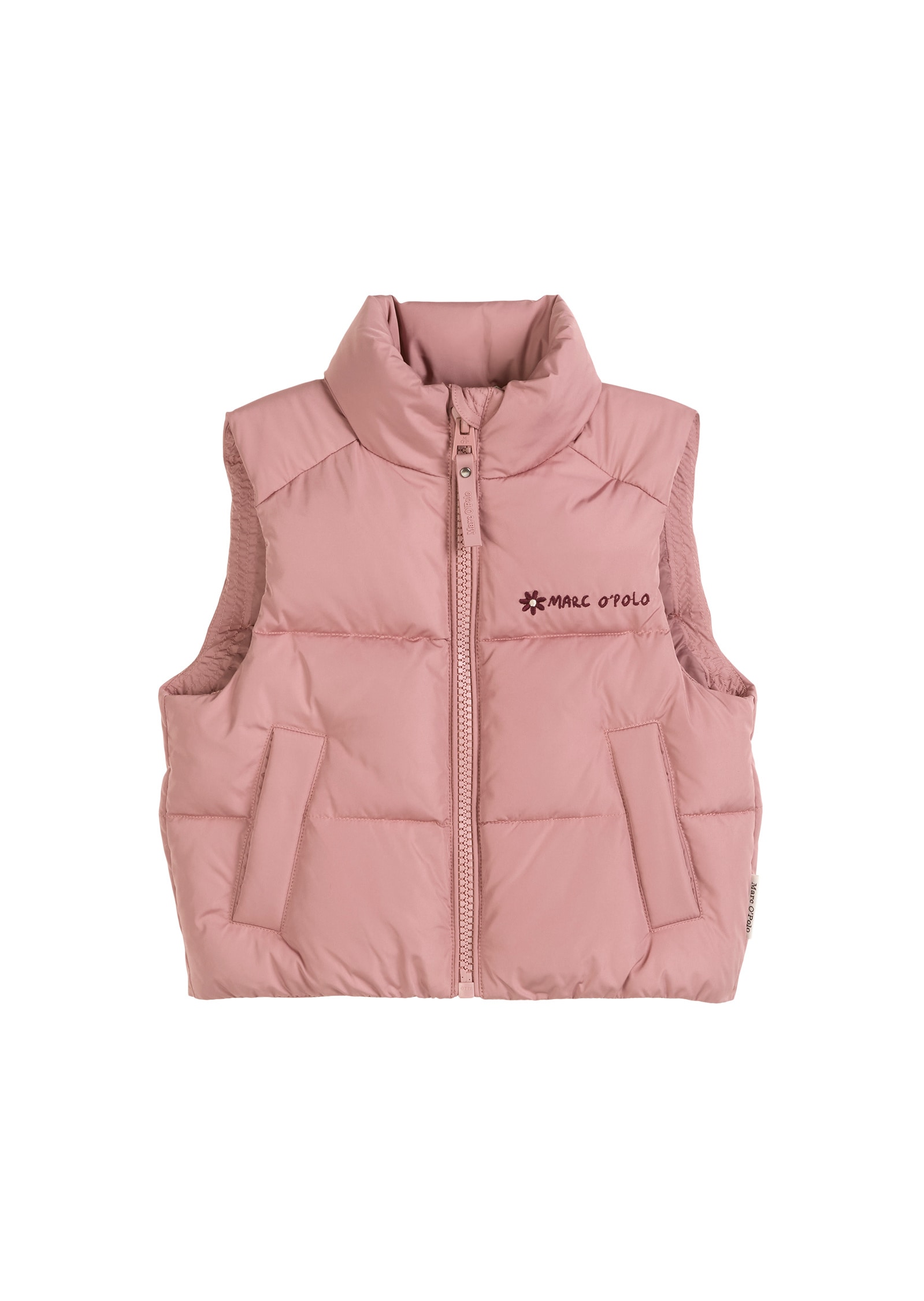 Outdoorjacke MARC O'POLO "aus recyceltem Polyester", Mädchen, Gr. 128/134, rosa (pale rose), Obermaterial: 100% Polyester; Füllung: 100% Nicht verfügbar; Futter: 100% Nicht verfügbar, unifarben, regular fit, Jacken
