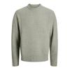 Strickpullover JACK & JONES "JORYORK OLLIE KNIT CREW NECK", Herren, Gr. XXL, grün (seagrass), Strick, Obermaterial: 51% Polyester, 41% Polyacryl, 5% Wolle, 3% Elasthan, unifarben, modisch, relaxed fit normal, Rundhals, Langarm Rippbündchen, Pullover