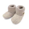 Hüttenschuhe MAXIMO, Kinder, Gr. 25/26, beige (beigemeliert), Obermaterial: 100% Wolle. Futter: 100% Polyacryl, unifarben, meliert, casual, Schuhe, Lauflernschuhe, Wagenschuhe, Elastisches Bündchen