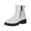 Stiefelette CAPRICE "Caprice Stiefelette Nappaleder", Damen, Gr. 39, weiß (weiß lack), Nappaleder, casual, Schuhe