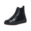 Stiefelette REMONTE "Remonte Stiefelette Leder/Textil", Damen, Gr. 38, schwarz (schwarz lack), Leder, Textil, casual, Schuhe