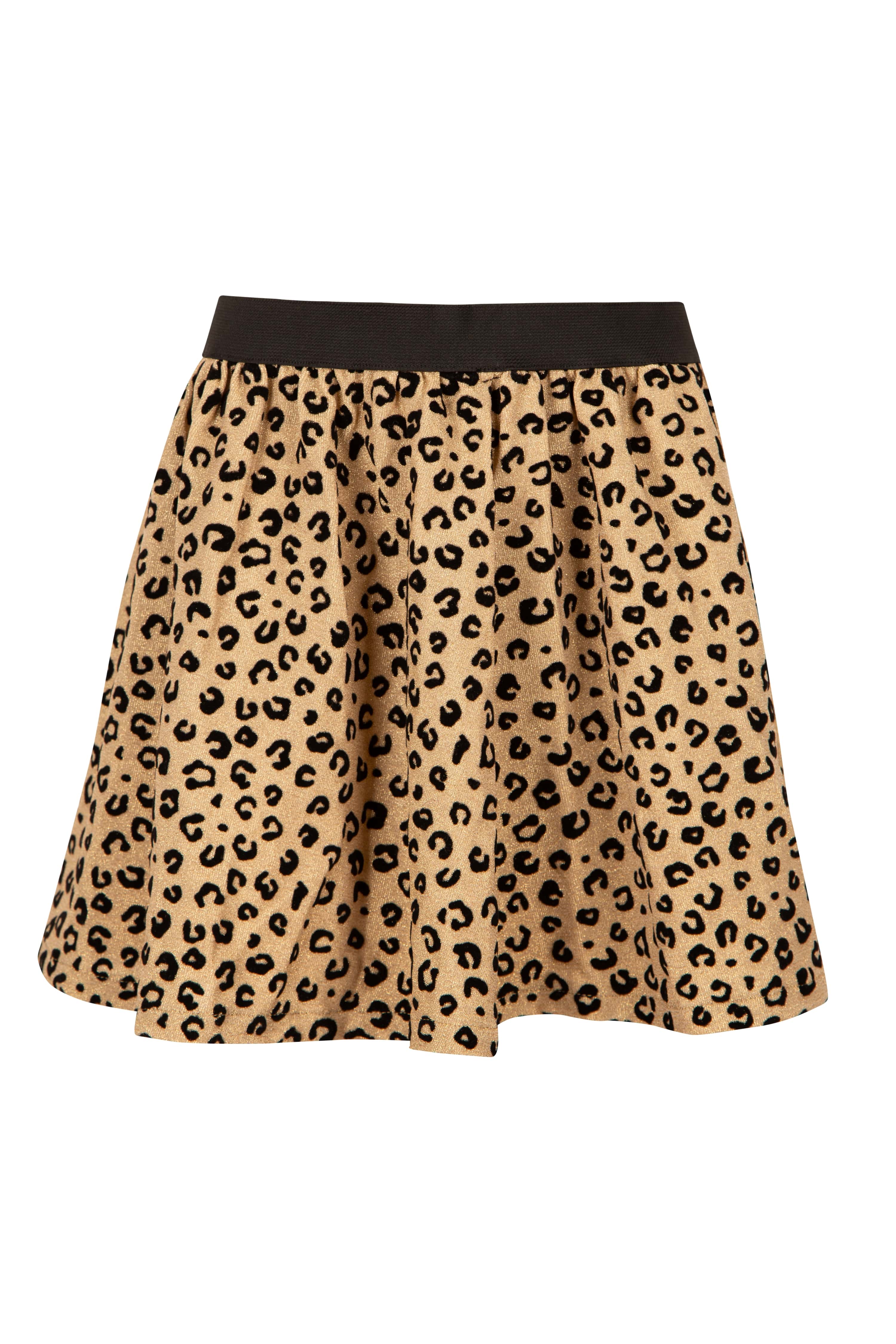 Midirock HAPPY GIRLS, Mädchen, Gr. 134, beige, Sweatware, Obermaterial: 50% Polyamid, 45% metallisierte Fasern, 5% Elasthan. Futter: 100% Baumwolle, gemustert, regular fit, Röcke Image