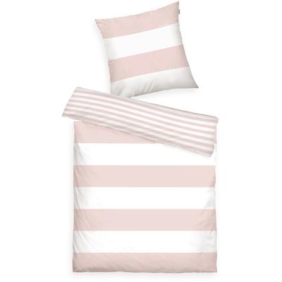 Wendebettwäsche TOM TAILOR HOME "SIENA in Gr. 135x200cm, 155x220cm oder 200x220cm", rosa (light rose), B/L: 135cm x 200cm, , Renforcé, B/L: 80cm x 80cm, Renforcu00e9, Obermaterial: 100% Baumwolle, Bettwäsche, gestreifte Bettwäsche aus Baumwolle,... Image