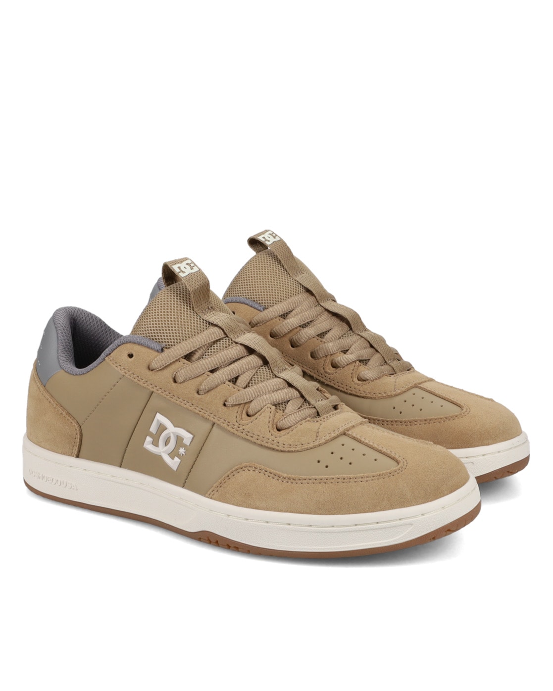 Sneaker DC SHOES "DC Astrix", Herren, Gr. 7,5(40), weiß (tan, sanftes weiß), 61.35% Leder, 38.65% Synthetikmaterial, Schuhe Sneaker